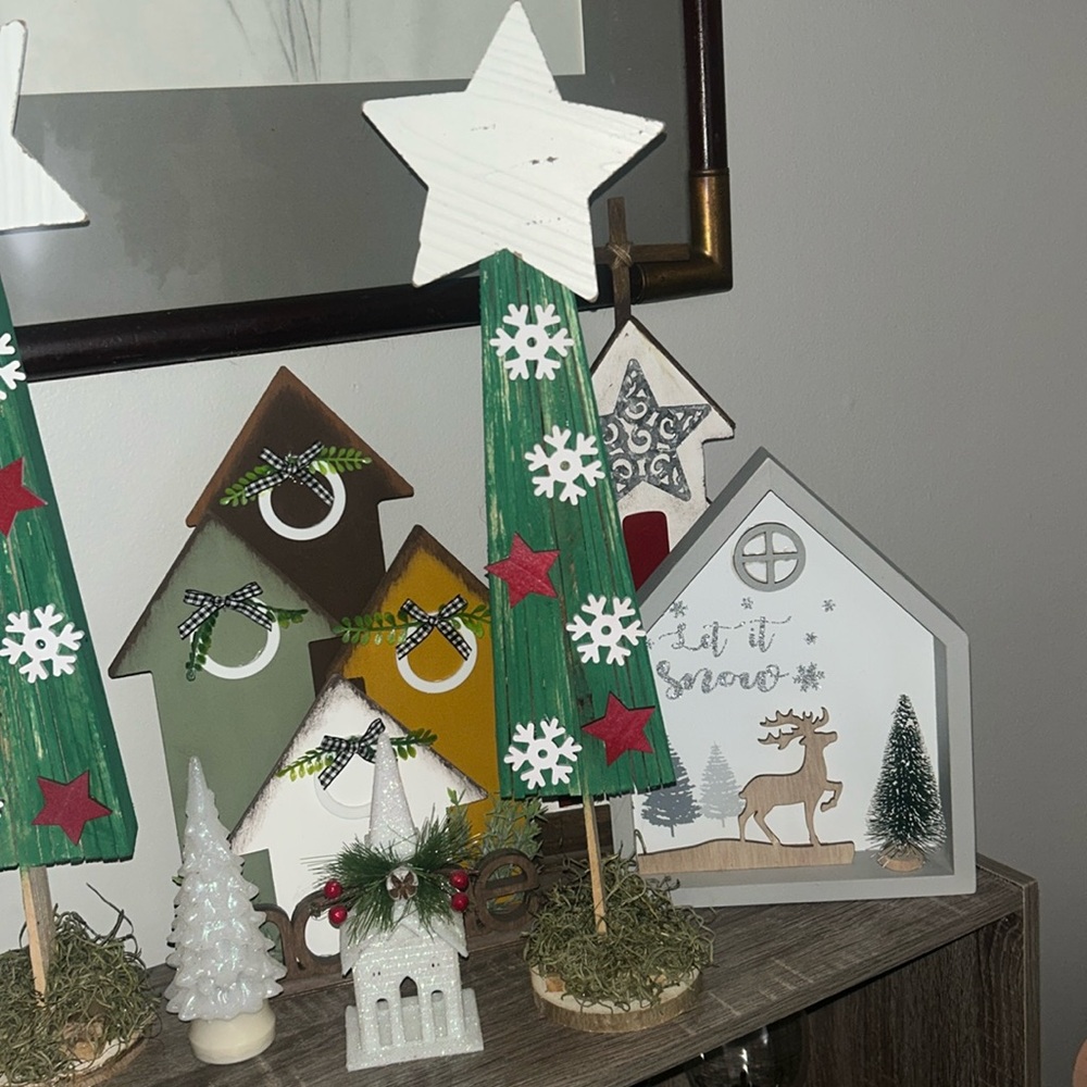 Wood shim Christmas tree